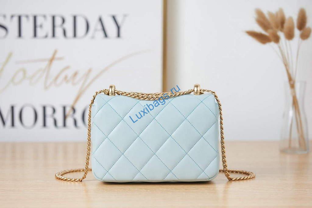 chanel as3113 mini flap bag lambskin light blue 3 Chanel AS3113 Mini Flap Bag Lambskin Light Blue | chanel as3113 mini flap bag lambskin luxibags.ru 23