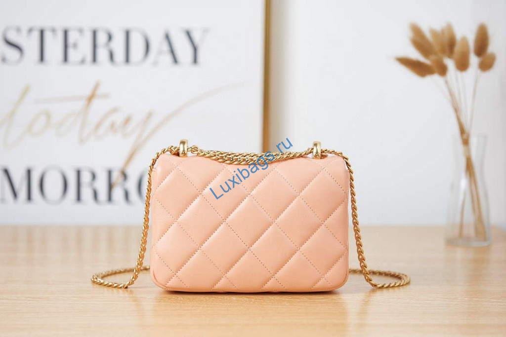 Chanel AS3113 Mini Flap Bag Lambskin Ocher Yellow | chanel as3113 mini flap bag lambskin luxibags.ru 41