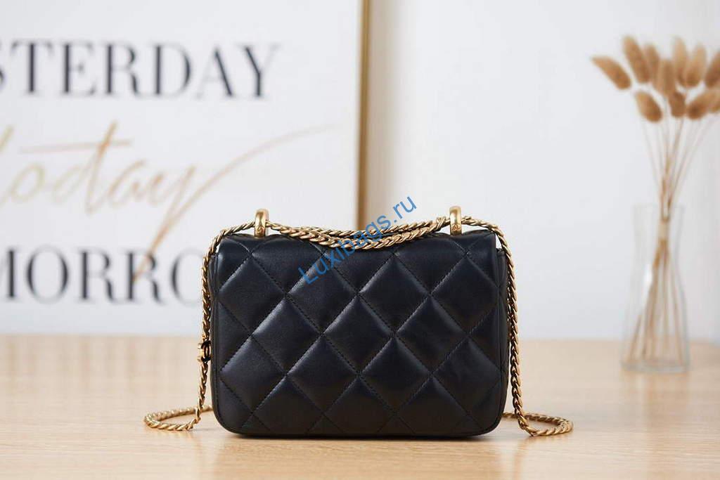 chanel as3113 mini flap bag lambskin black 3 Chanel AS3113 Mini Flap Bag Lambskin Black | chanel as3113 mini flap bag lambskin luxibags.ru 5