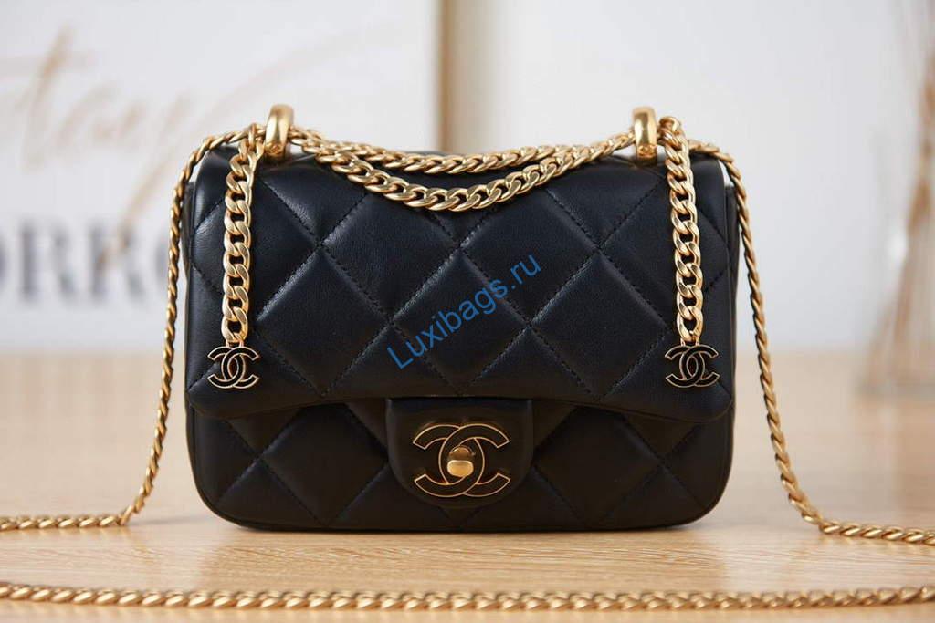 chanel as3113 mini flap bag lambskin black 1 Chanel AS3113 Mini Flap Bag Lambskin Black | chanel as3113 mini flap bag lambskin luxibags.ru 7