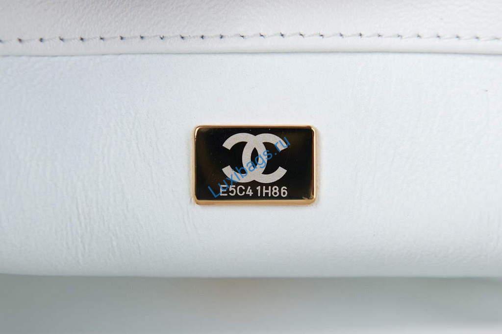 chanel as3113 mini flap bag lambskin white 8 Chanel AS3113 Mini Flap Bag Lambskin White | chanel as3113 mini flap bag lambskin luxibags.ru 9