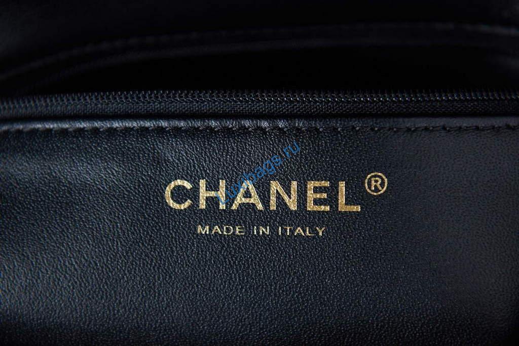 chanel as3114 flap bag lambskin black 7 Chanel AS3114 Flap Bag Lambskin Black | chanel as3114 flap bag lambskin luxibags.ru 1