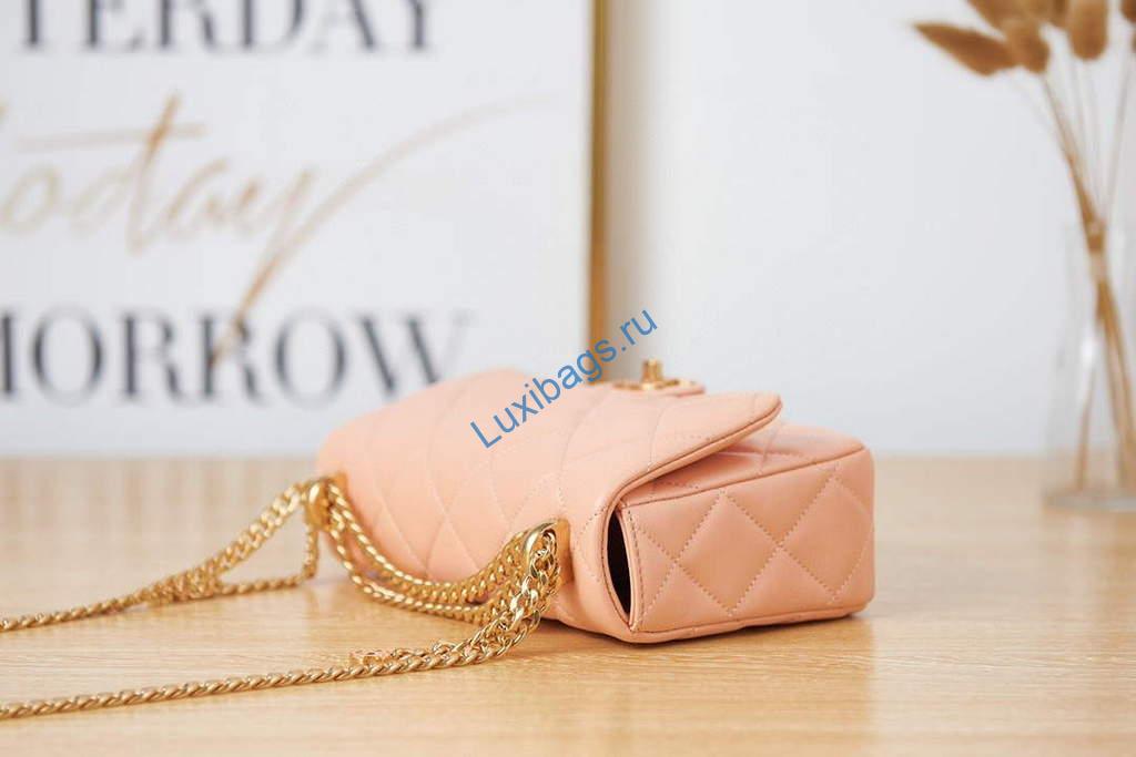 Chanel AS3114 Flap Bag Lambskin Ocher Yellow | chanel as3114 flap bag lambskin luxibags.ru 13