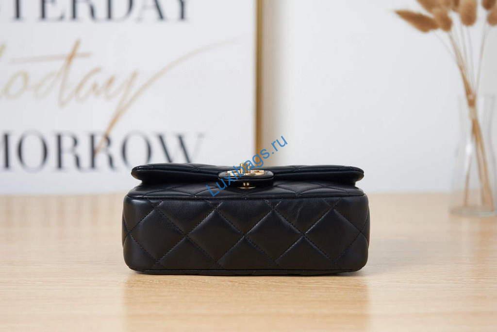 chanel as3114 flap bag lambskin black 5 Chanel AS3114 Flap Bag Lambskin Black | chanel as3114 flap bag lambskin luxibags.ru 3