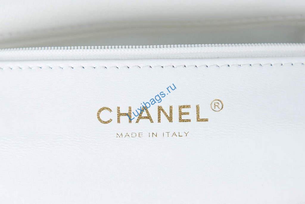 Chanel AS3114 Flap Bag Lambskin White | chanel as3114 flap bag lambskin luxibags.ru 35