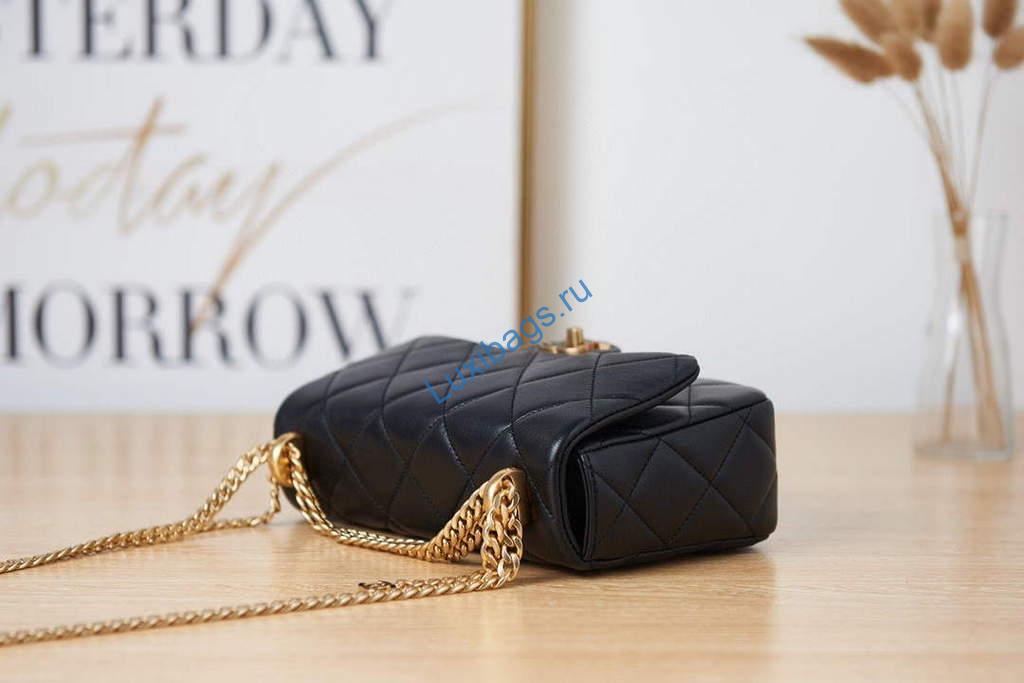 chanel as3114 flap bag lambskin black 4 Chanel AS3114 Flap Bag Lambskin Black | chanel as3114 flap bag lambskin luxibags.ru 4
