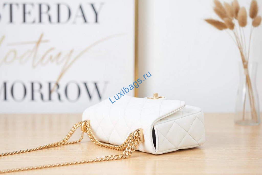 Chanel AS3114 Flap Bag Lambskin White | chanel as3114 flap bag lambskin luxibags.ru 40