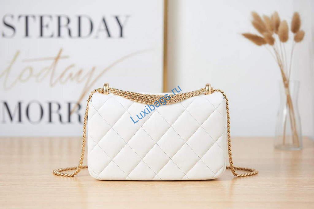 Chanel AS3114 Flap Bag Lambskin White | chanel as3114 flap bag lambskin luxibags.ru 42