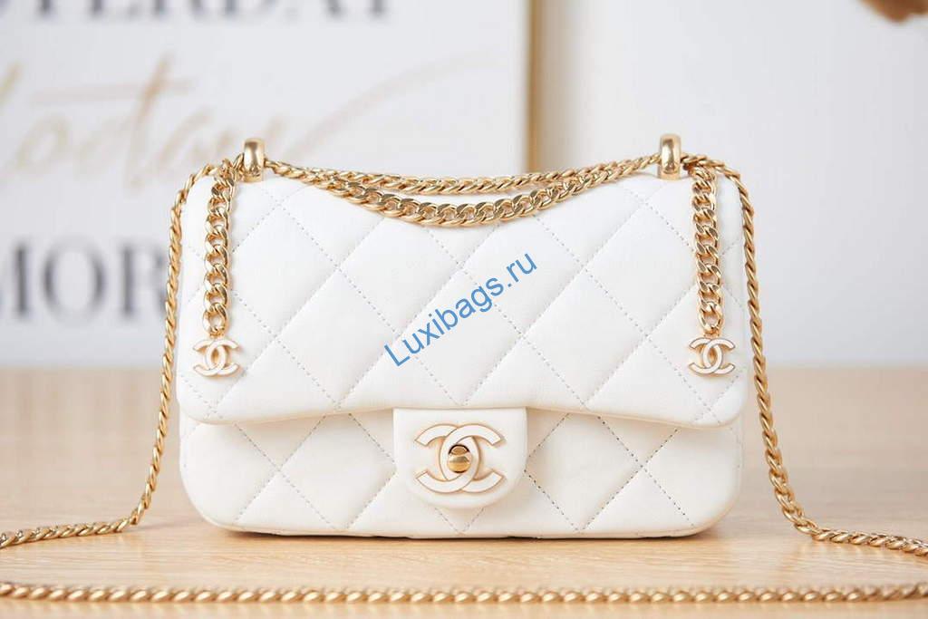 Chanel AS3114 Flap Bag Lambskin White | chanel as3114 flap bag lambskin luxibags.ru 43