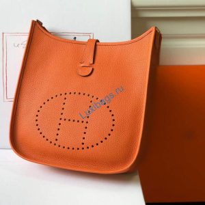 Hermes H083434 Evelyne III 29 bag Designer Hermes Shoulder Bag 203871 Orange