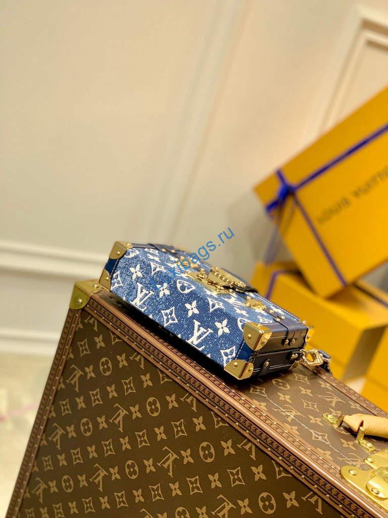 LV M59717 Louis Vuitton Petite Malle Denim Bag Blue | luxibags.ru 1241