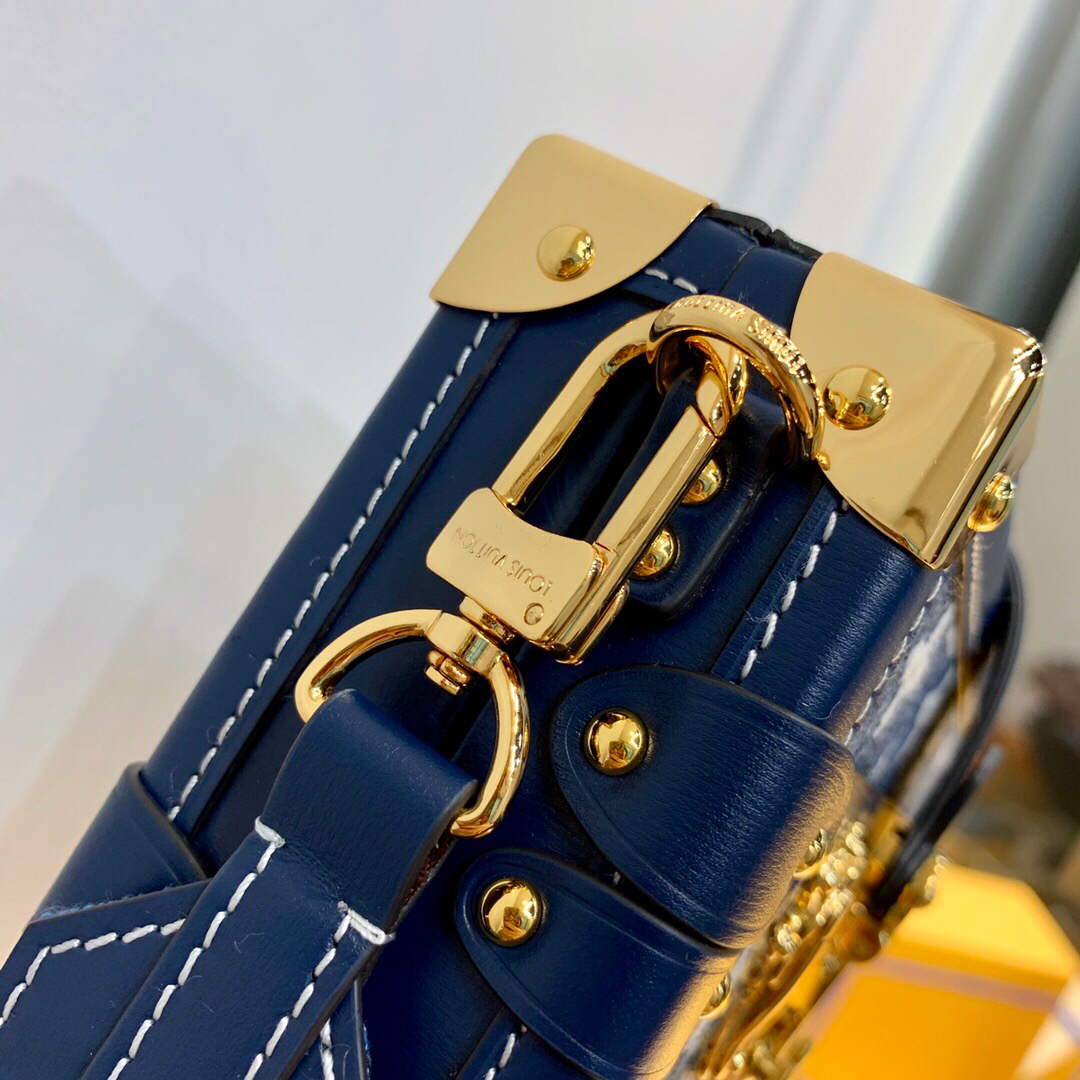 LV M59717 Louis Vuitton Petite Malle Denim Bag Blue | luxibags.ru 1243
