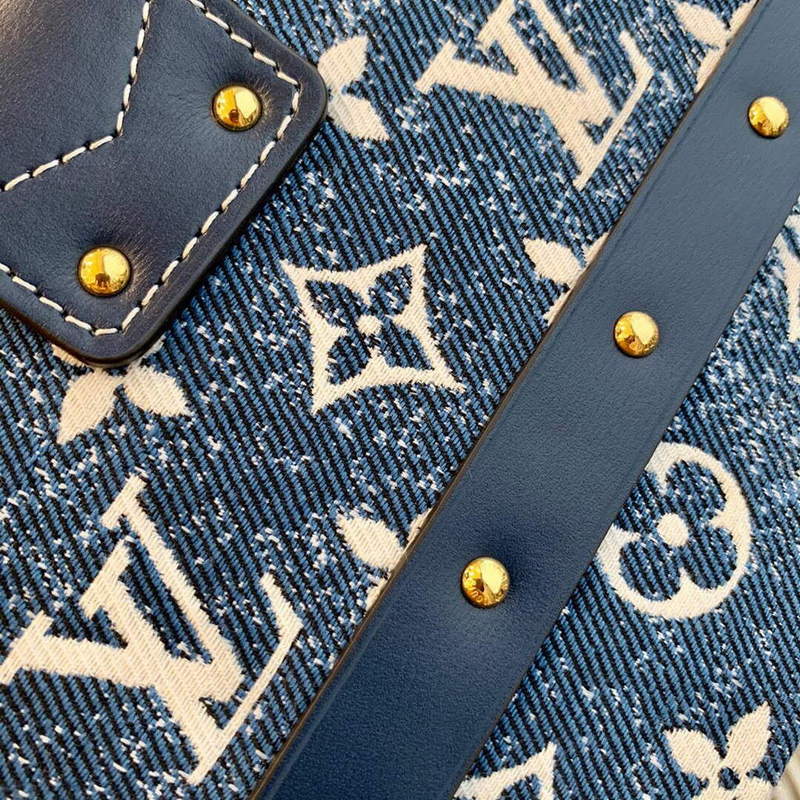 LV M59717 Louis Vuitton Petite Malle Denim Bag Blue | luxibags.ru 1246