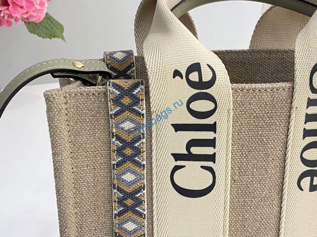 Chloe 385E6690U Small Woody Tote Bag Green | luxibags.ru 1464
