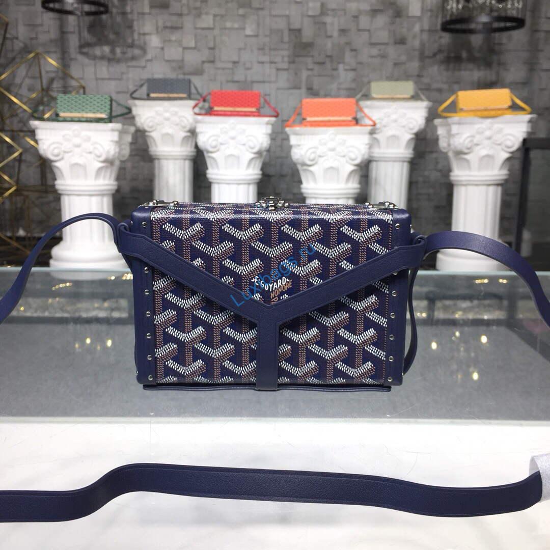 Goyard MINA08PMLTY01CL01P Minaudière Trunk Bag Navy Blue