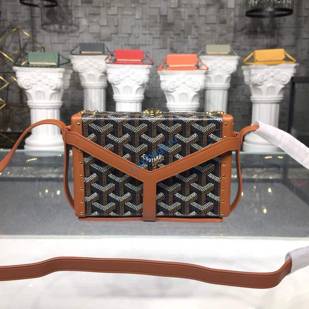Goyard MINA08PMLTY01CL01P Minaudière Trunk Bag Brown