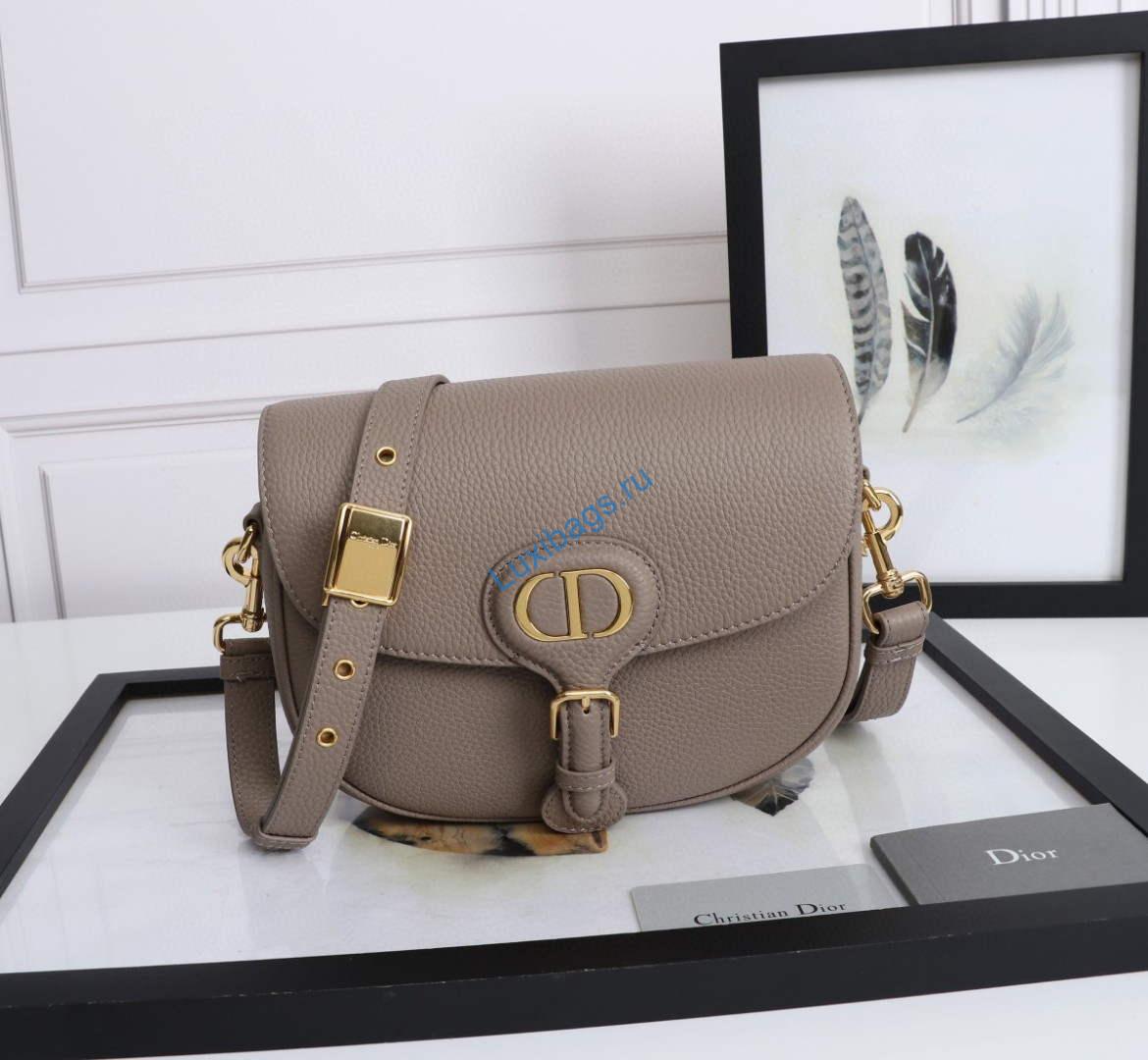 Dior M9319 Medium dior Bobby bag Warm Taupe Grained Calfskin