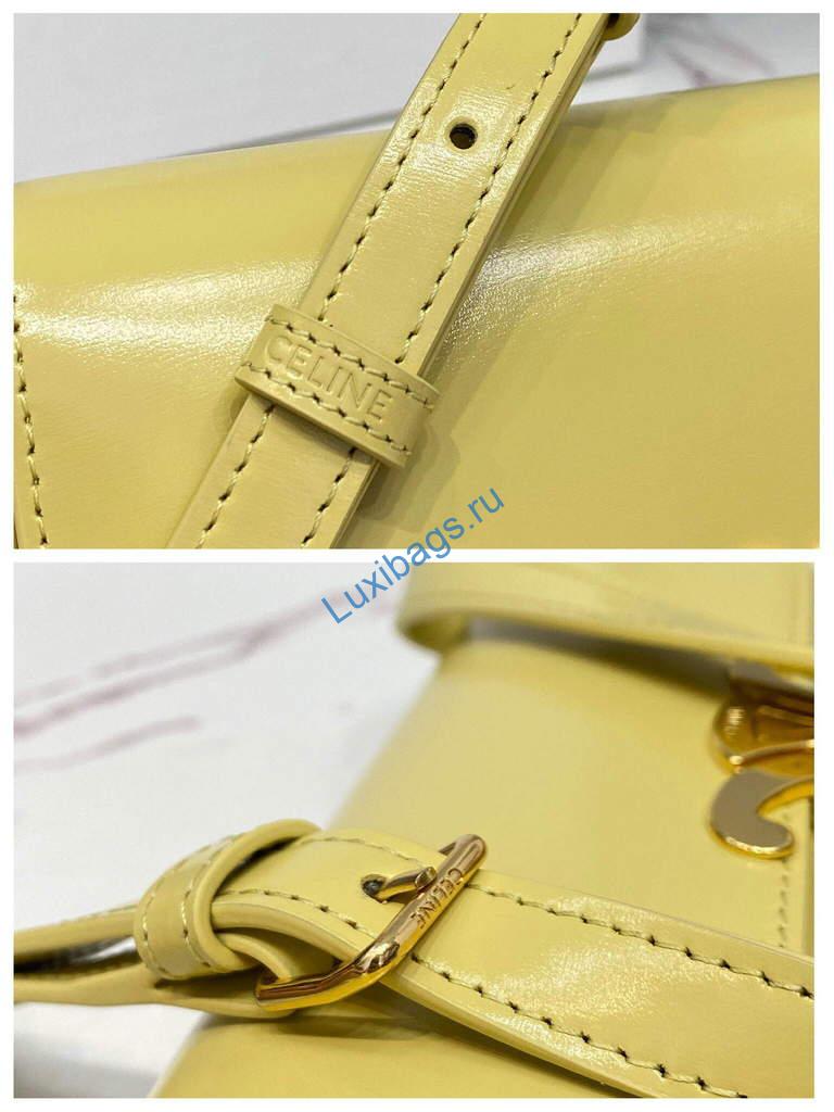 Celine 194143 Triomphe Shoulder Bag in Natural Calfskin Light Yellow | luxibags.ru 1785