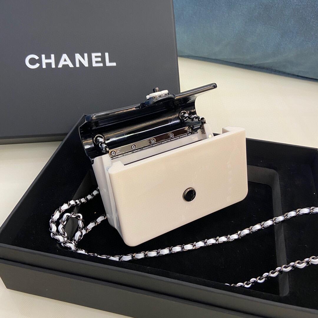 Chanel AS2534 Acrylic Mini Flap Bag White and Black | luxibags.ru 634