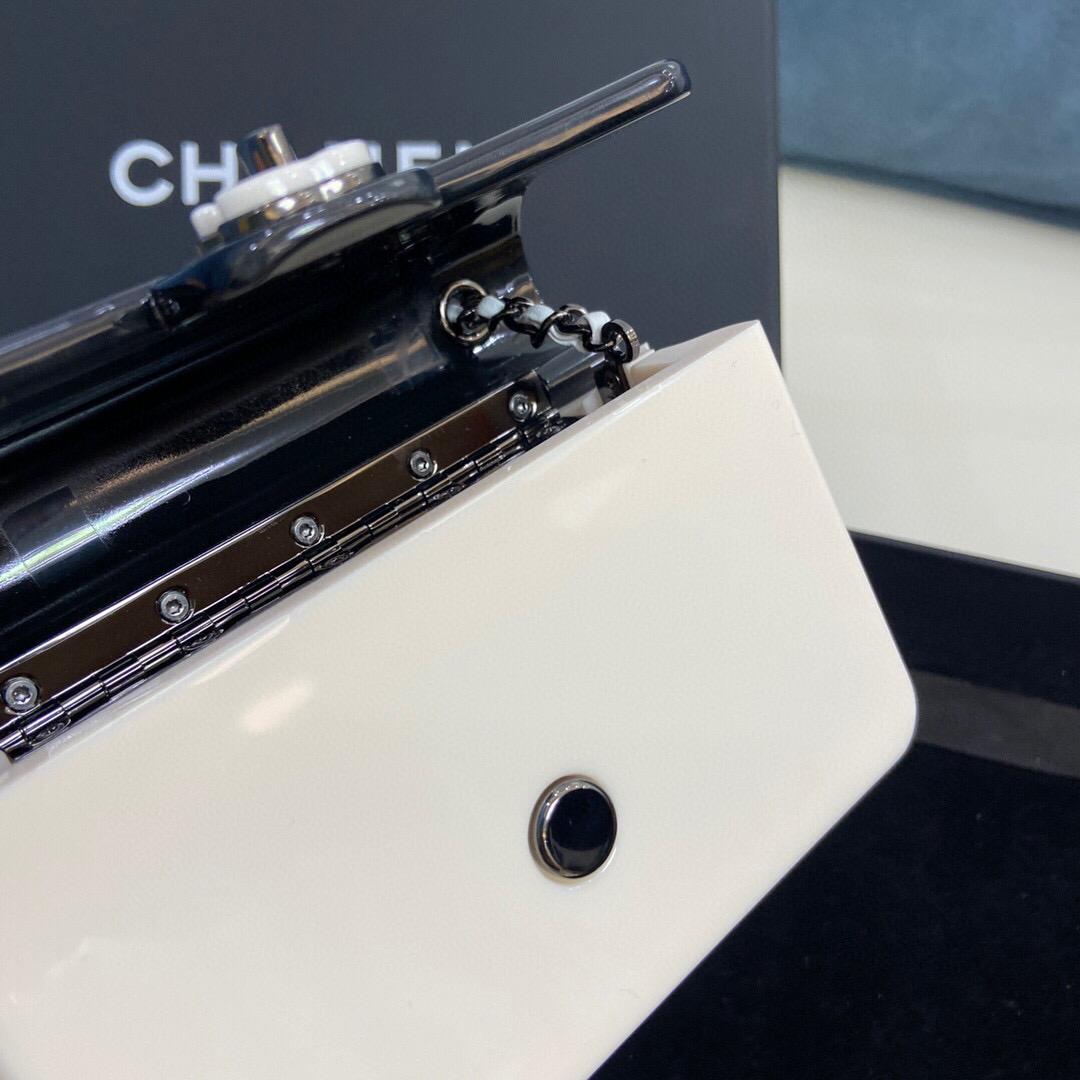 Chanel AS2534 Acrylic Mini Flap Bag White and Black | luxibags.ru 635