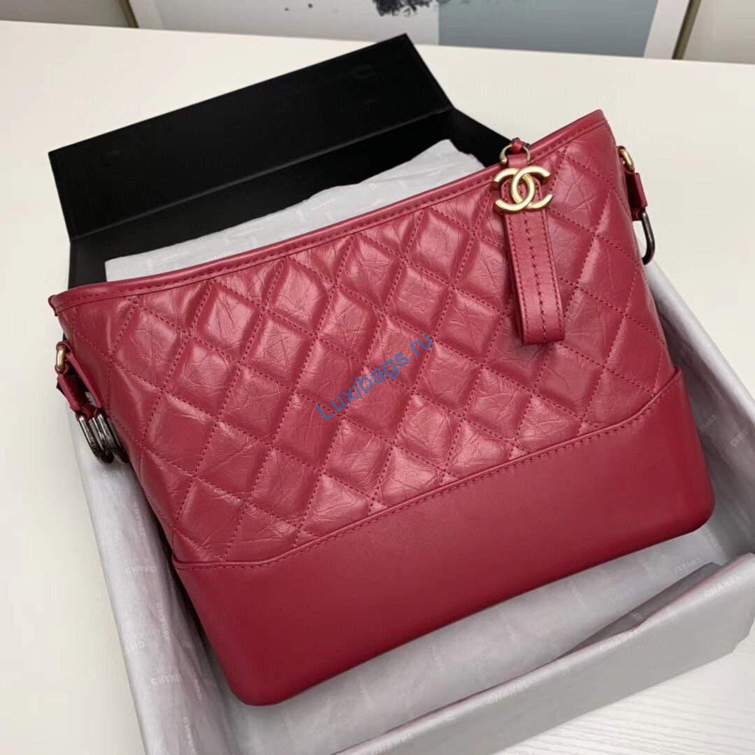 Chanel A93824 Chanel's Gabrielle LARGE Hobo Bag Pulm Smooth Calfskin