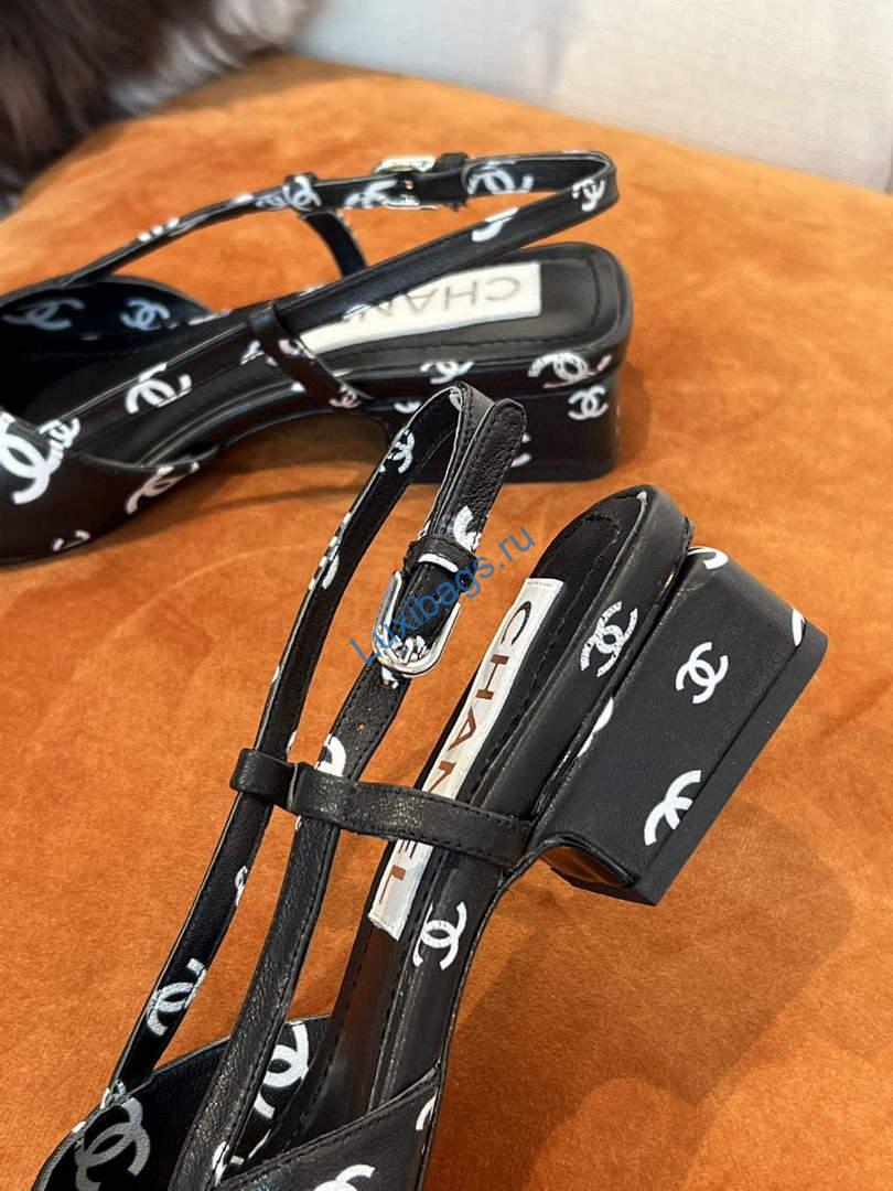 Chanel Women's Sandals Chanel Designer Heel 35mm C90240 Black | luxibags.ru 973