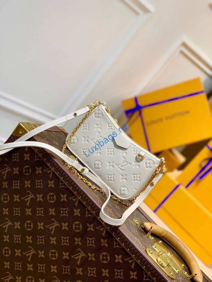 LV M81066 Louis Vuitton Easy Pouch On Strap Crème White M80349