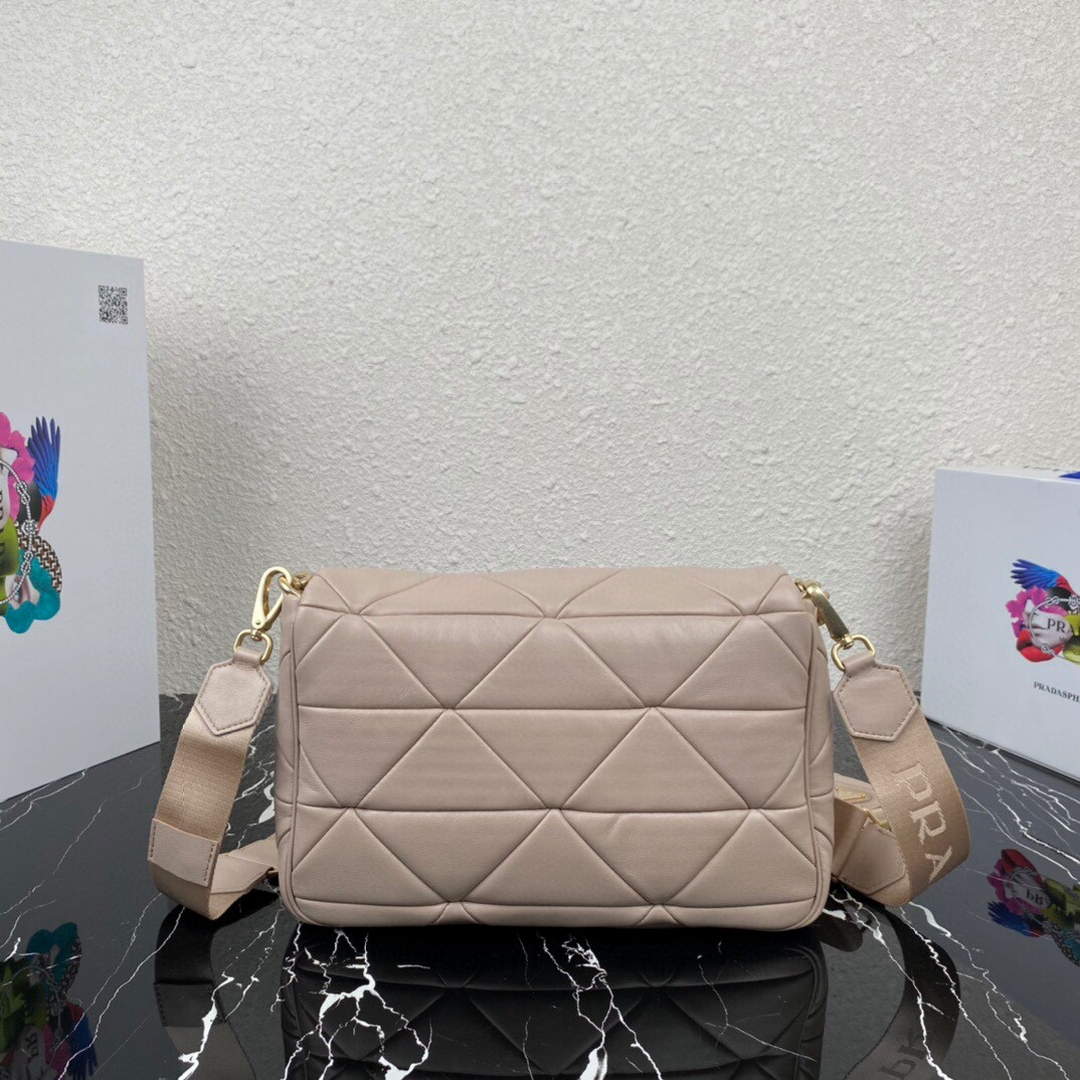 Prada 1BD291 Prada System nappa leather patchwork bag Apricot | prada 1bd291 prada system nappa leather patchwork bag apricot 03