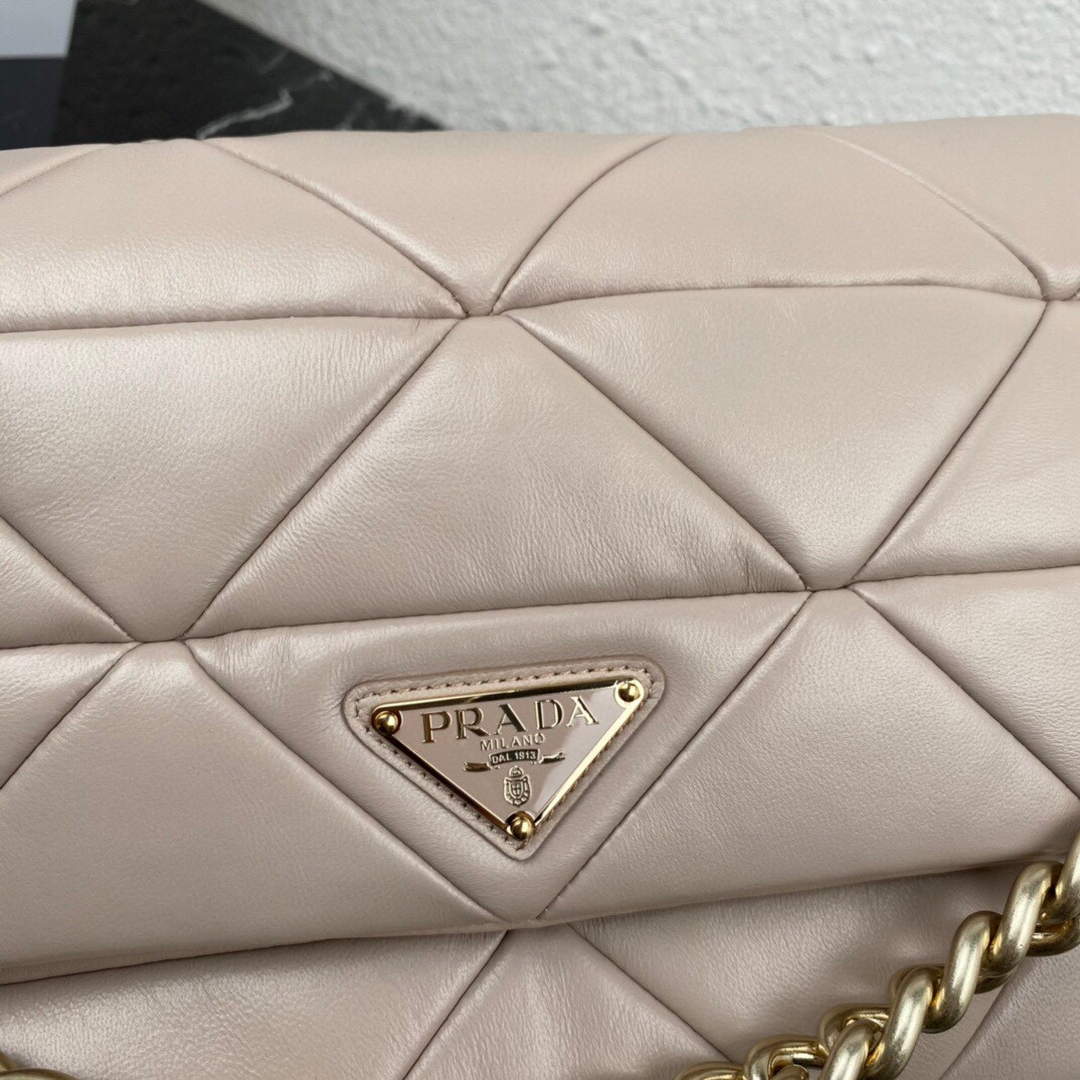 Prada 1BD291 Prada System nappa leather patchwork bag Apricot | prada 1bd291 prada system nappa leather patchwork bag apricot 04
