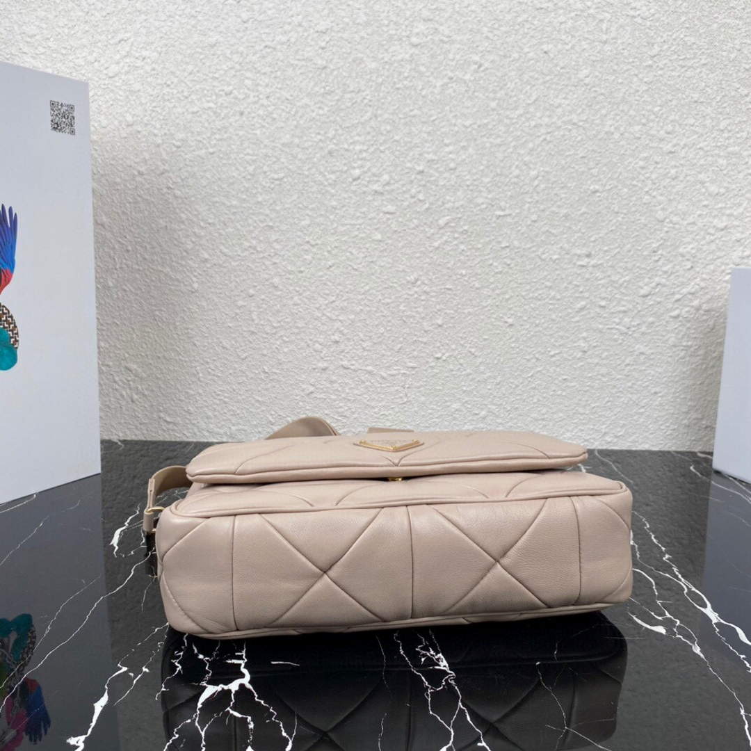 Prada 1BD291 Prada System nappa leather patchwork bag Apricot | prada 1bd291 prada system nappa leather patchwork bag apricot 05