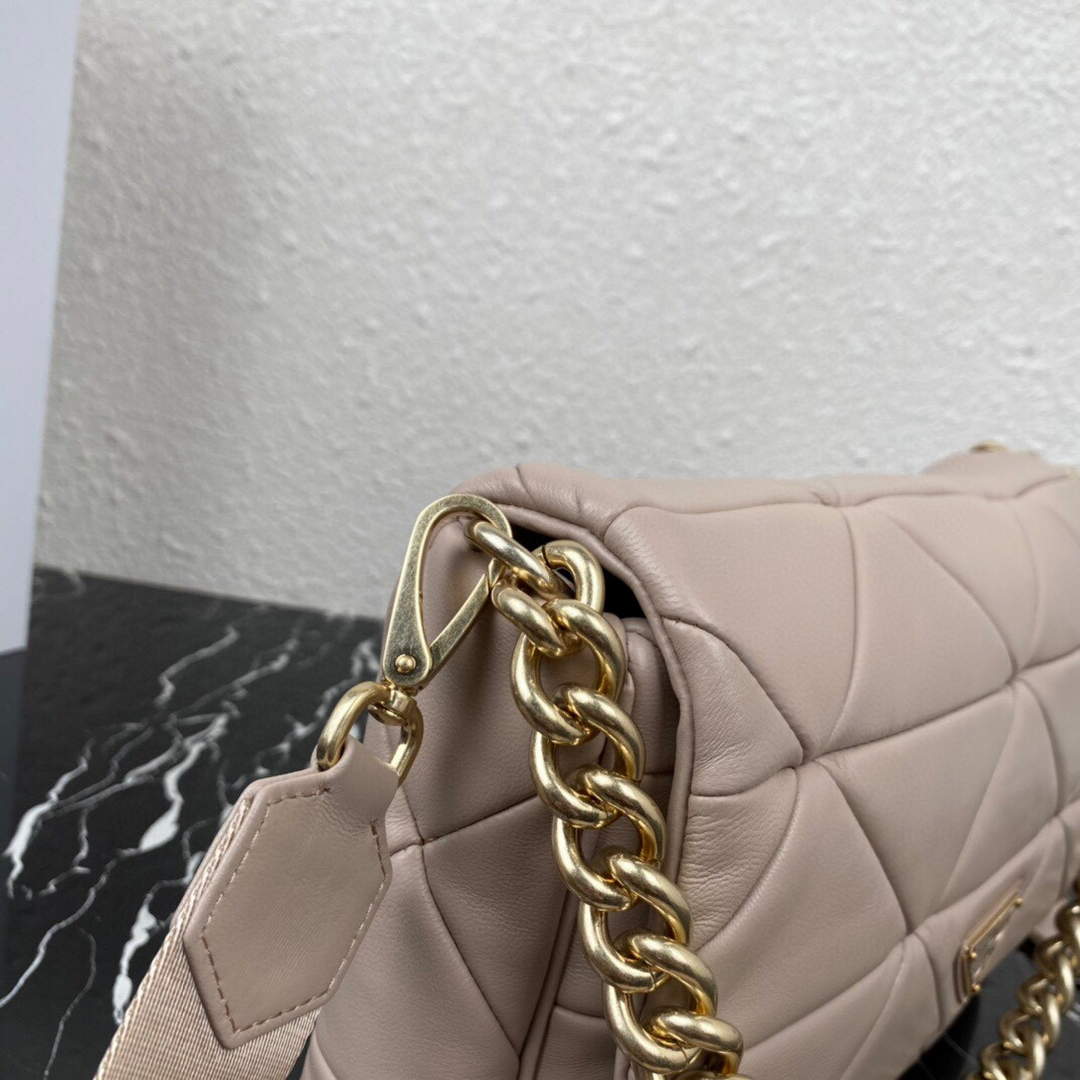 Prada 1BD291 Prada System nappa leather patchwork bag Apricot | prada 1bd291 prada system nappa leather patchwork bag apricot 06