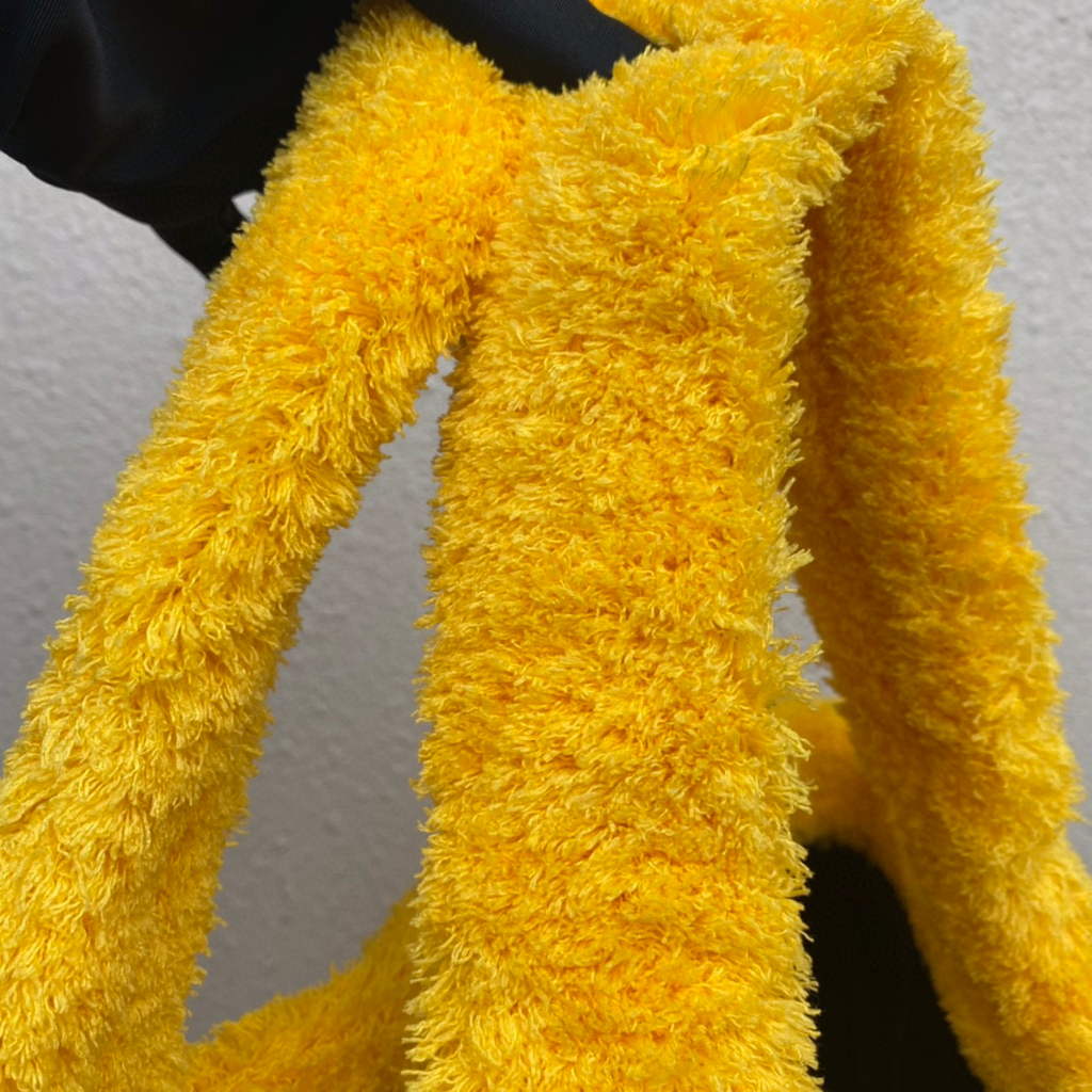 Prada 1BG130 Shearling Tote Shoulder bag Yellow | prada 1bg130 shearling tote shoulder bag 08