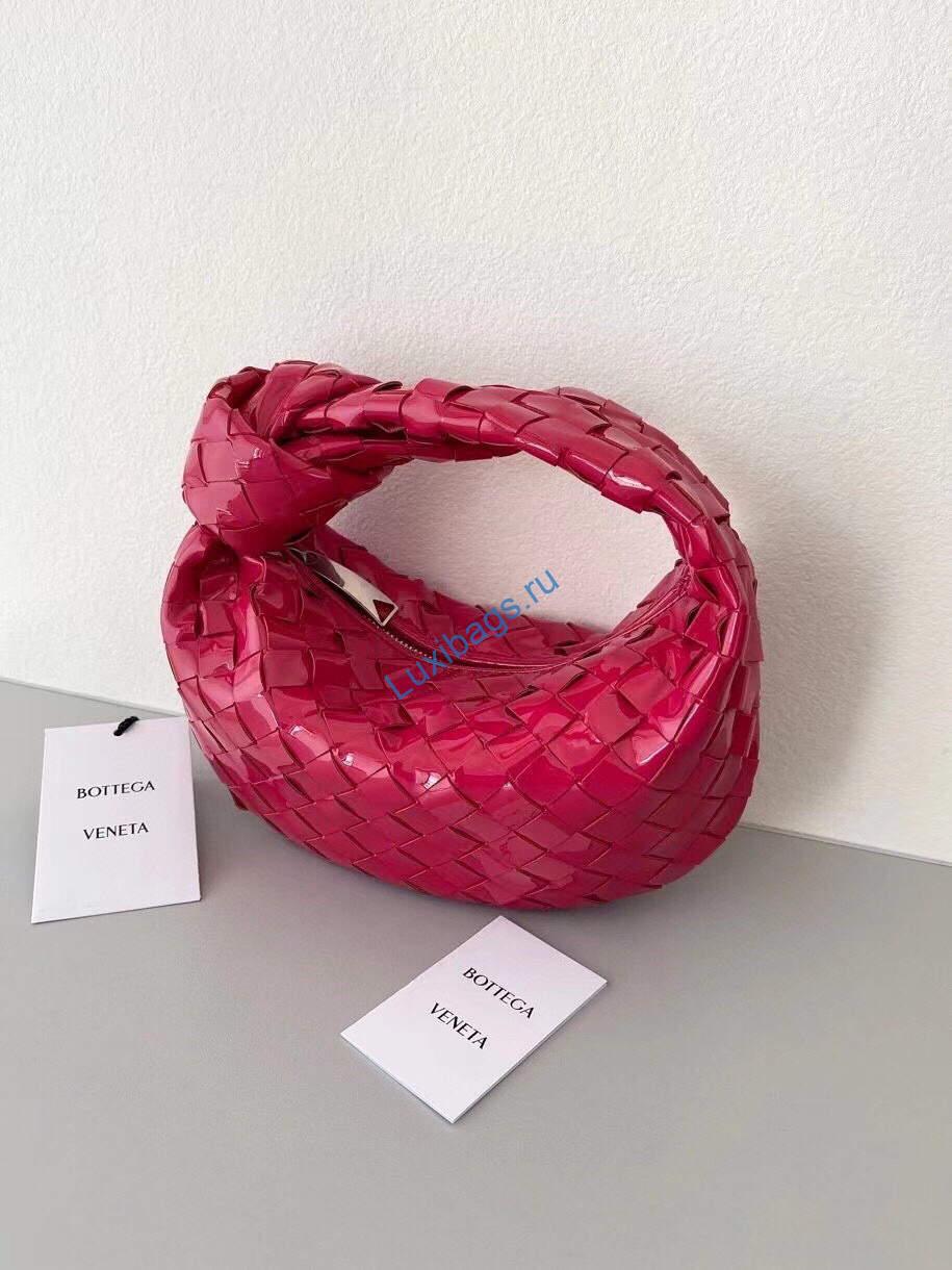 Bottega Veneta BV 651876 mini Jodie Patent leather Red | bottega veneta bv 651876 mini jodie 157
