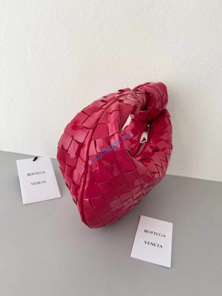 Bottega Veneta BV 651876 mini Jodie Patent leather Red | bottega veneta bv 651876 mini jodie 158