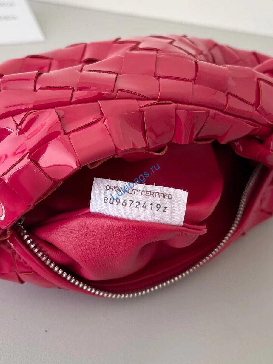 Bottega Veneta BV 651876 mini Jodie Patent leather Red | bottega veneta bv 651876 mini jodie 163