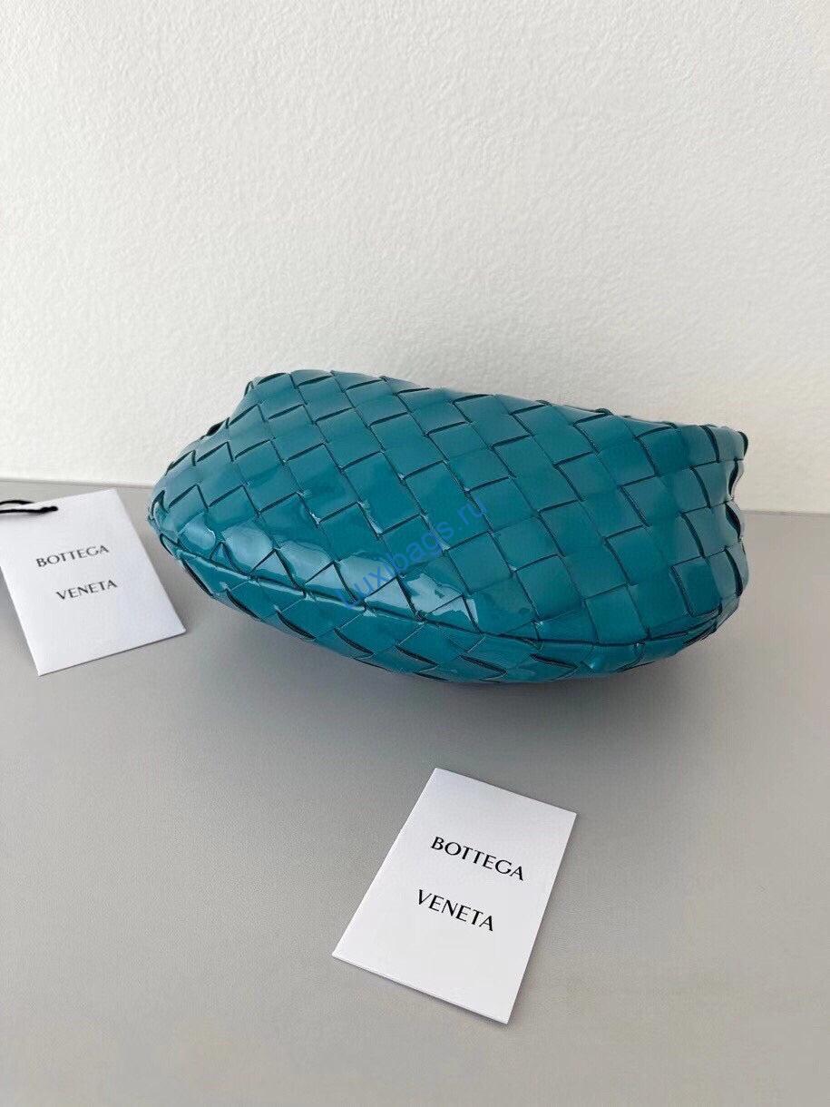 Bottega Veneta BV 651876 mini Jodie Patent leather Blue | bottega veneta bv 651876 mini jodie 167