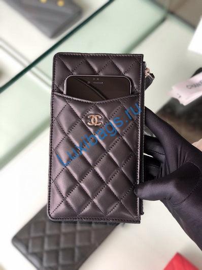 Chanel AP1422 Chanel phone card holder Lambskin Black | chanel ap1422 chanel phone card holder lambskin black 011