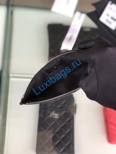 Chanel AP1422 Chanel Black phone card holder Calfskin Black | chanel ap1422 chanel phone card holder lambskin black 020