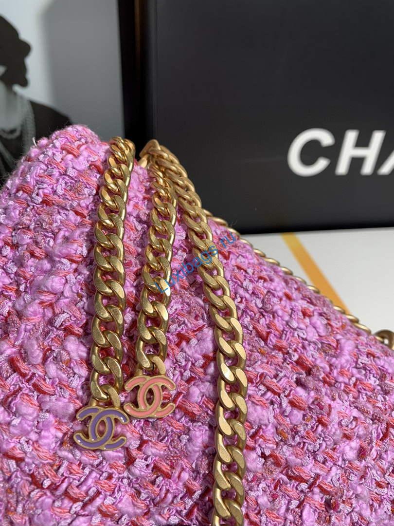 chanel as1116 mini flap bag 18cm tweed pink 4 Chanel AS1116 Mini Flap bag 18cm Tweed Pink | chanel as1116 mini flap bag 18cm pink 05