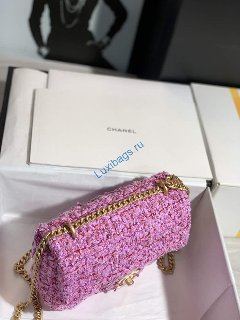 chanel as1116 mini flap bag 18cm tweed pink 5 Chanel AS1116 Mini Flap bag 18cm Tweed Pink | chanel as1116 mini flap bag 18cm pink 06