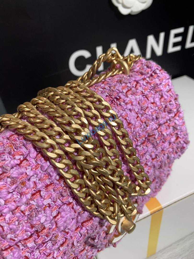chanel as1116 mini flap bag 18cm tweed pink 6 Chanel AS1116 Mini Flap bag 18cm Tweed Pink | chanel as1116 mini flap bag 18cm pink 07