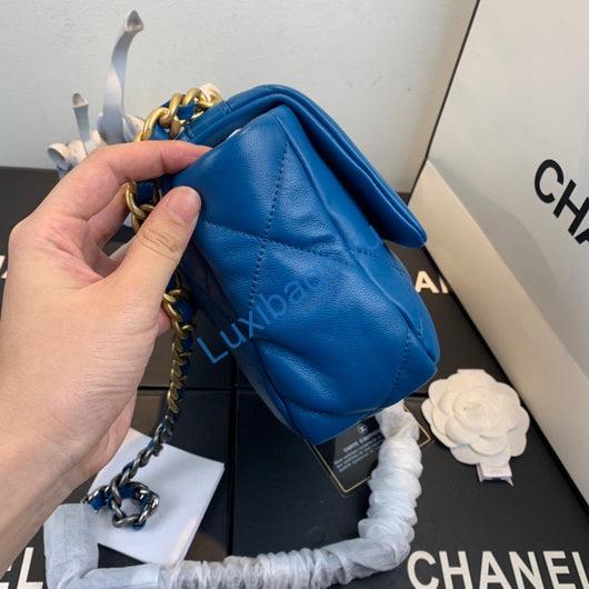 Chanel As1160 Chanel 19 Handbag Flap Lambskin dark blue | chanel as1160 chanel 19 handbag flap lambskin silvery 074