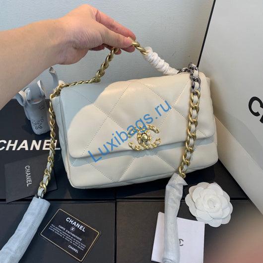 Chanel As1160 Chanel 19 Handbag Flap Lambskin Beige | chanel as1160 chanel 19 handbag flap lambskin silvery 130