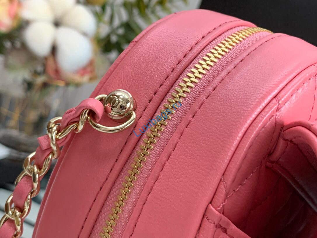 Chanel AS3191 Large Heart Bag Lambskin Rose Red | chanel as2928 flap large heart bag lambskin rose red 05