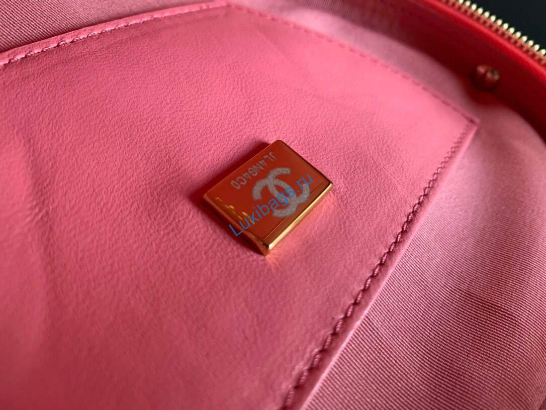 Chanel AS3191 Large Heart Bag Lambskin Rose Red | chanel as2928 flap large heart bag lambskin rose red 09
