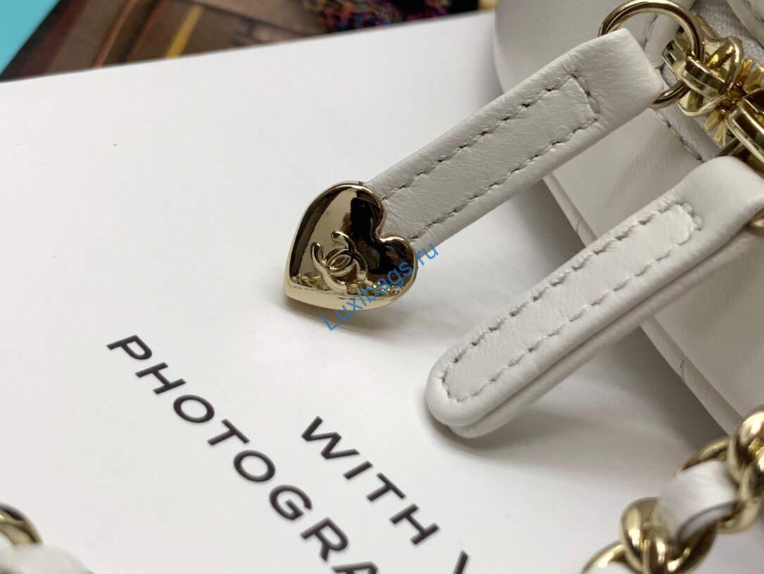 Chanel Flap Large Heart Bag Lambskin AS3191 White | chanel flap large heart bag lambskin as3191 white 07