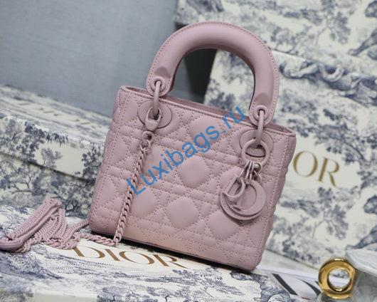 Dior M0505 Mini Dior Lady Bag Pink Cannage Lambskin