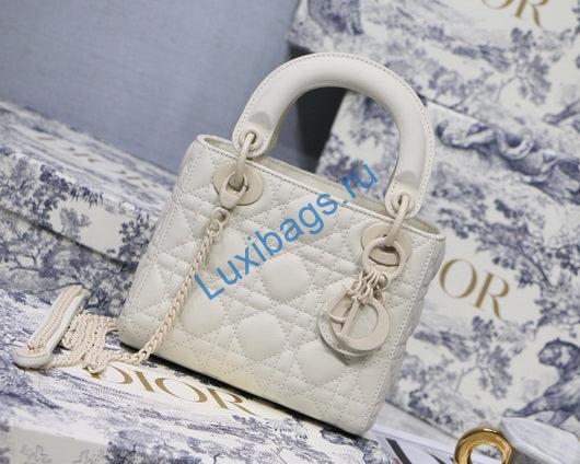 Dior M0505 Mini Dior Lady Bag Latte Cannage lambskin