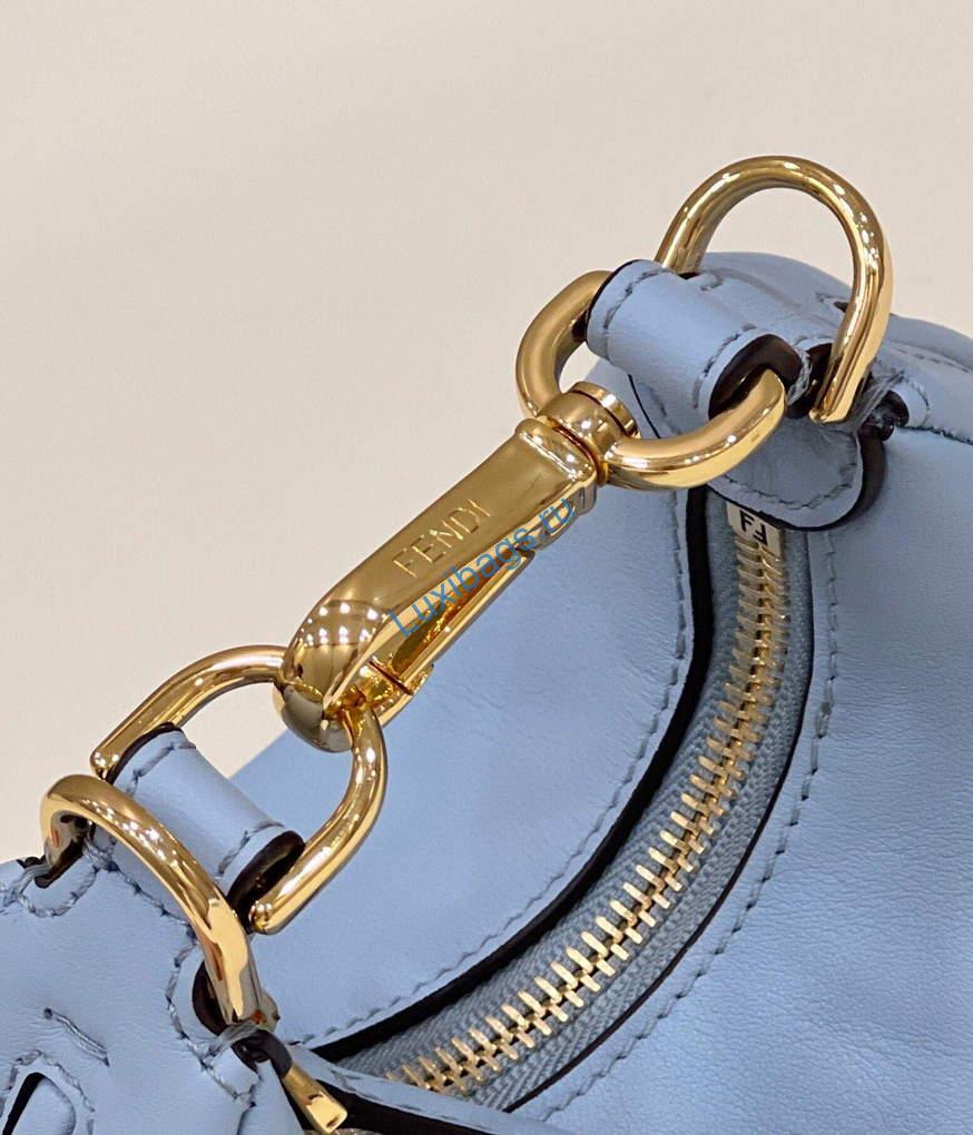 Fendi 7AS089 Nano Fendigraphy Light blue leather Charm 80056S | fendi 7as089 nano fendigraphy light blue leather charm 005