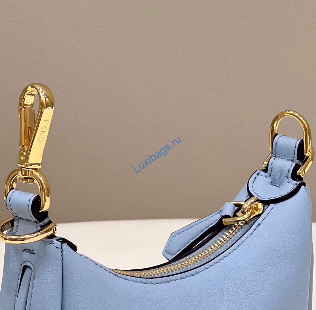 Fendi 7AS089 Nano Fendigraphy Light blue leather Charm 80056S | fendi 7as089 nano fendigraphy light blue leather charm 006